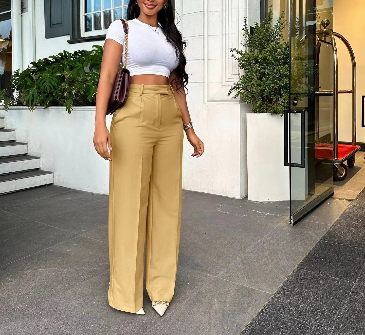 Damen Baggy Hose High Waist Sommer 2