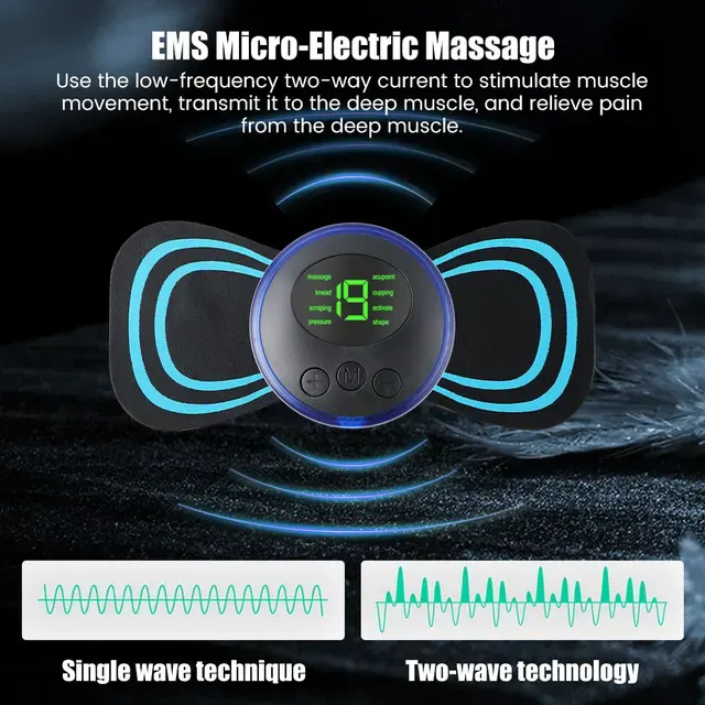Tragbares Mini-EMS-Nackenmassagegerät mit Patch 3