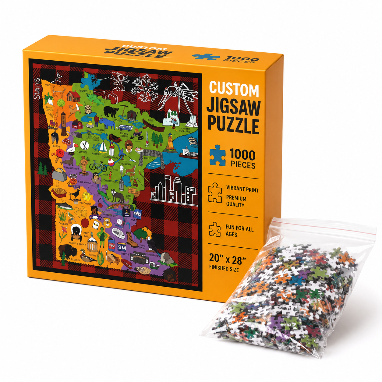 Minnesota-Großpuzzle 1000 Teile
