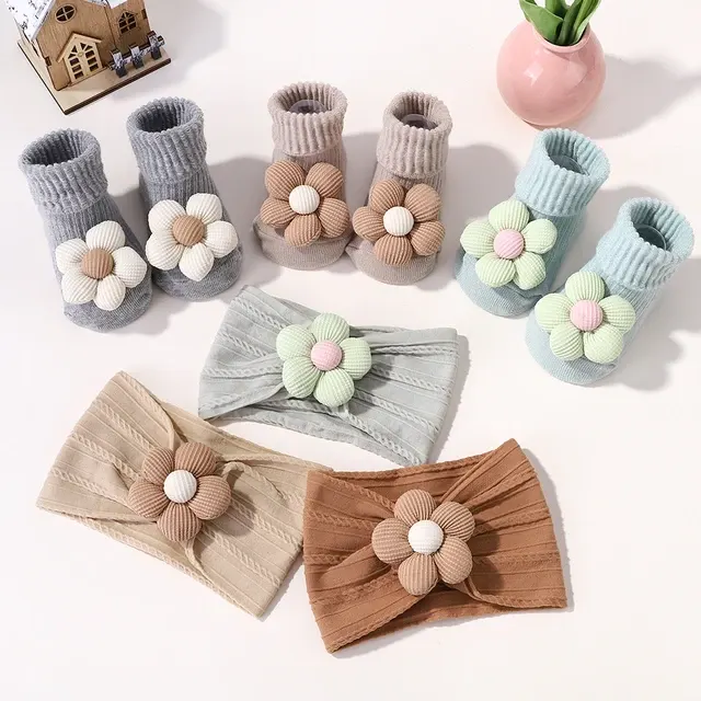 Baby-Stirnband-Socken-Set 2