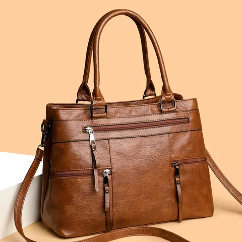 Leder-Schultertasche