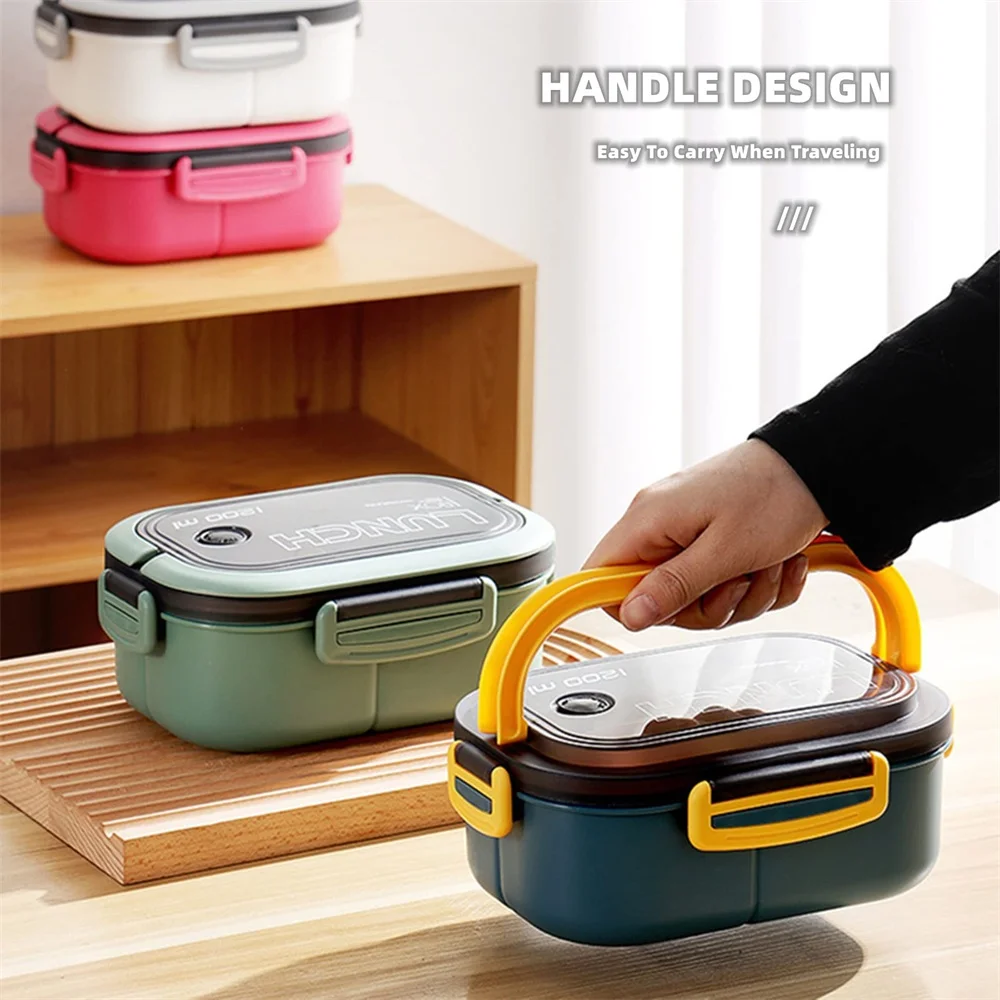 Auslaufsichere Bento-Lunchbox mit Besteck 1200ML 4