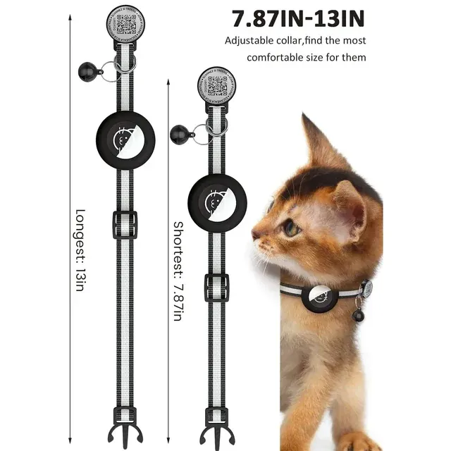 GPS-Katzenhalsband mit AirTag-Halter 4