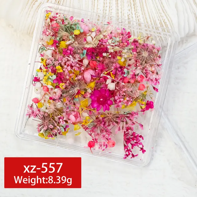 Getrocknete Blume Nagelsticker Selbstklebend 3D 4