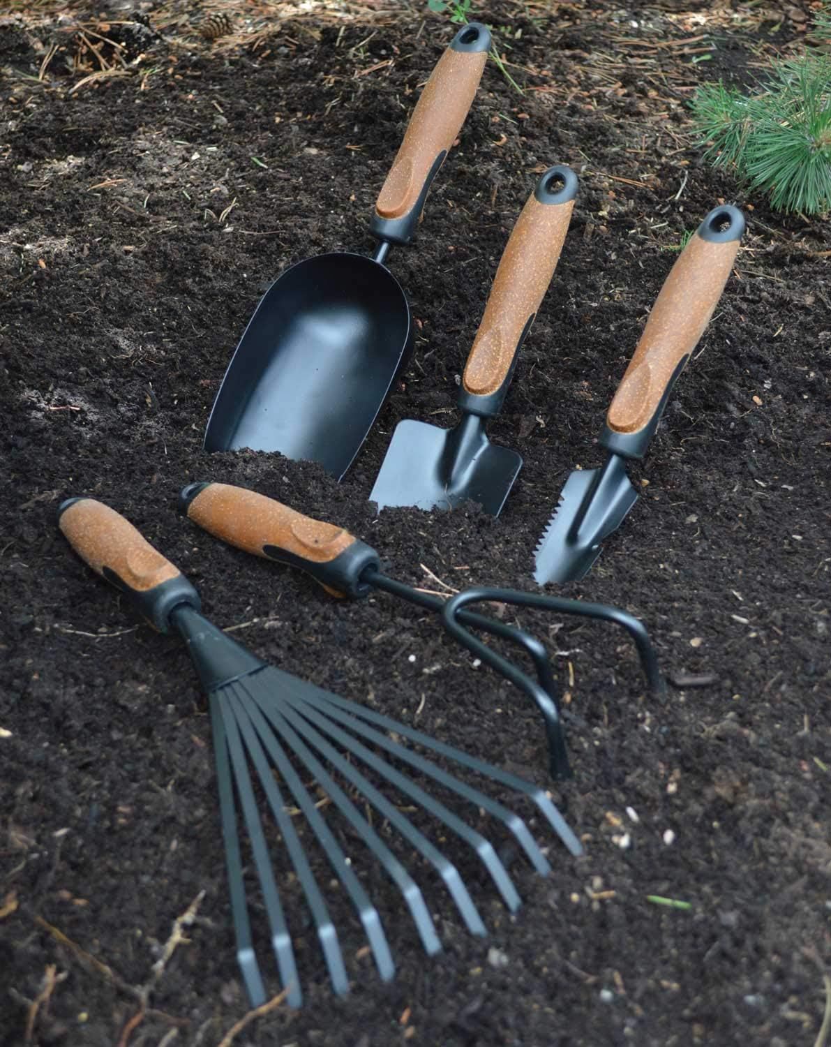 5-teiliges Stahl-Handwerkzeug-Set mit Holzgriff 2