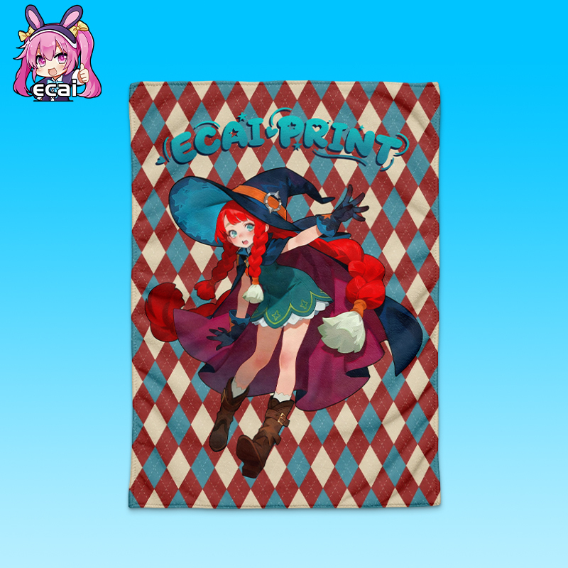 Atmungsaktive Anime-Fleecedecke mit Druck 4