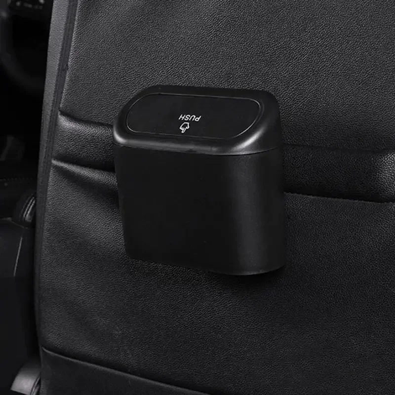 Schwarzer Hänge-Auto-Mülleimer aus ABS 2
