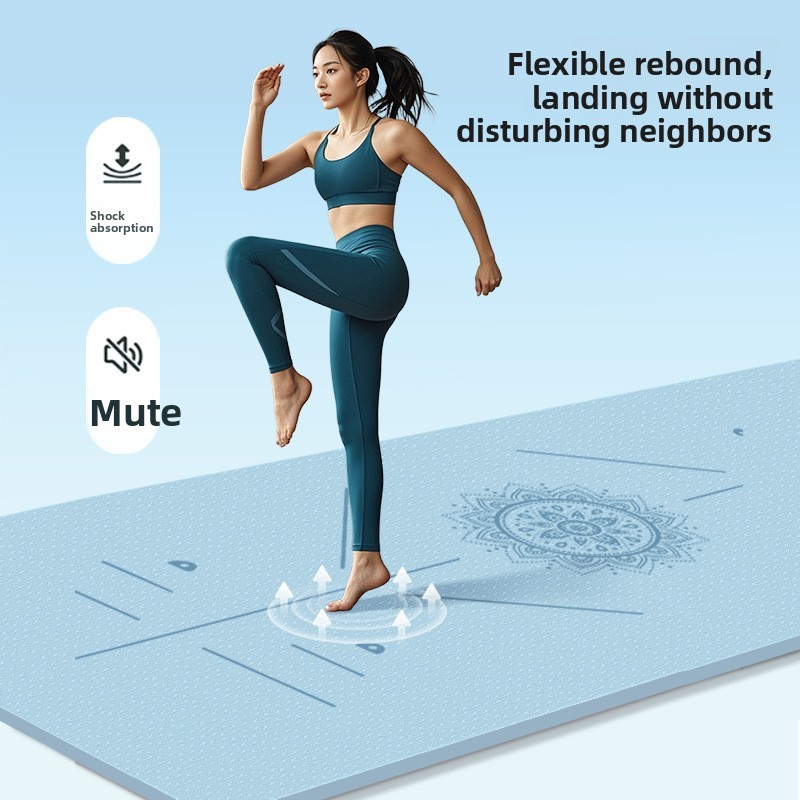 Rutschfeste TPE Yogamatte mit Ausrichtungslinien 4