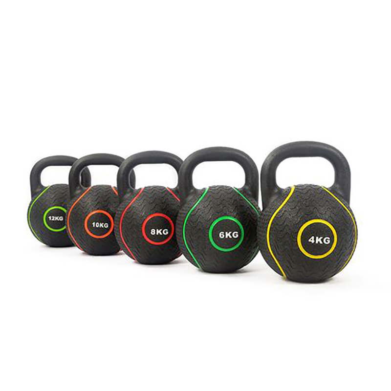 Gummierte Gusseisen-Kettlebell für das Heimstudio 4