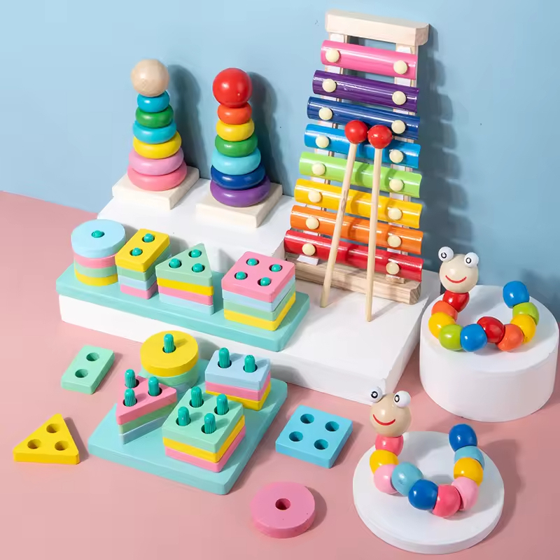 Vielfältiges Montessori-Holzspielzeug zum Lernen 2