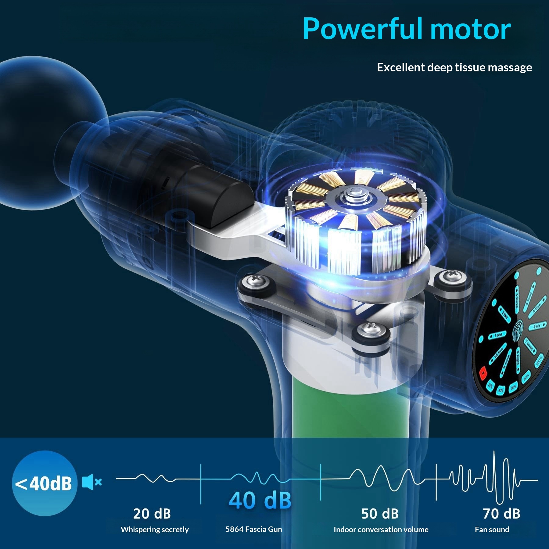 Mini-Massagepistole mit LCD-Display und Tiefenmassage 4
