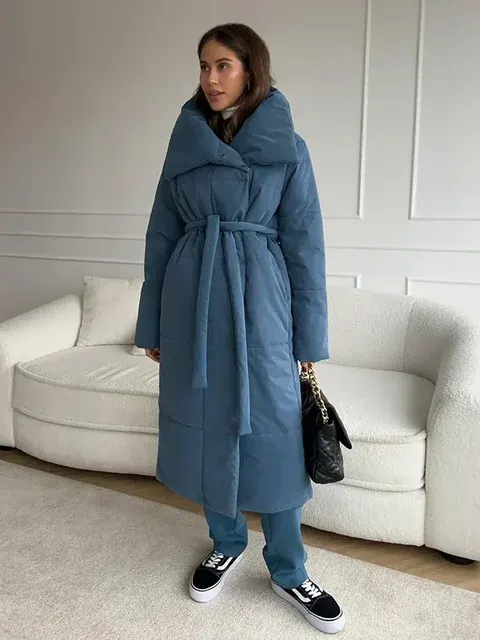 Damen-Steppjacke mit Gürtel 3