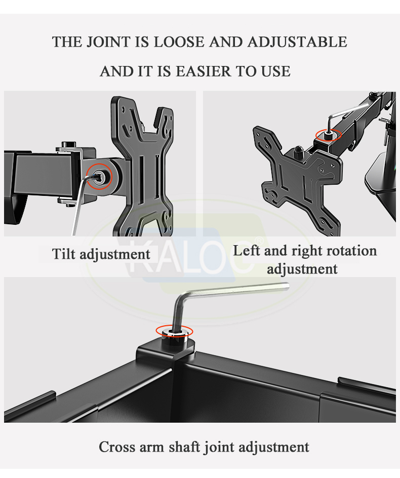 Doppelmonitorarm 360° drehbar 17–32 Zoll 4