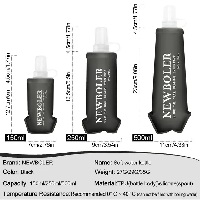 Faltbare TPU-Sportflasche 150–500 ml 2