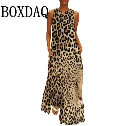 Sommerkleid mit Leopardenmuster
