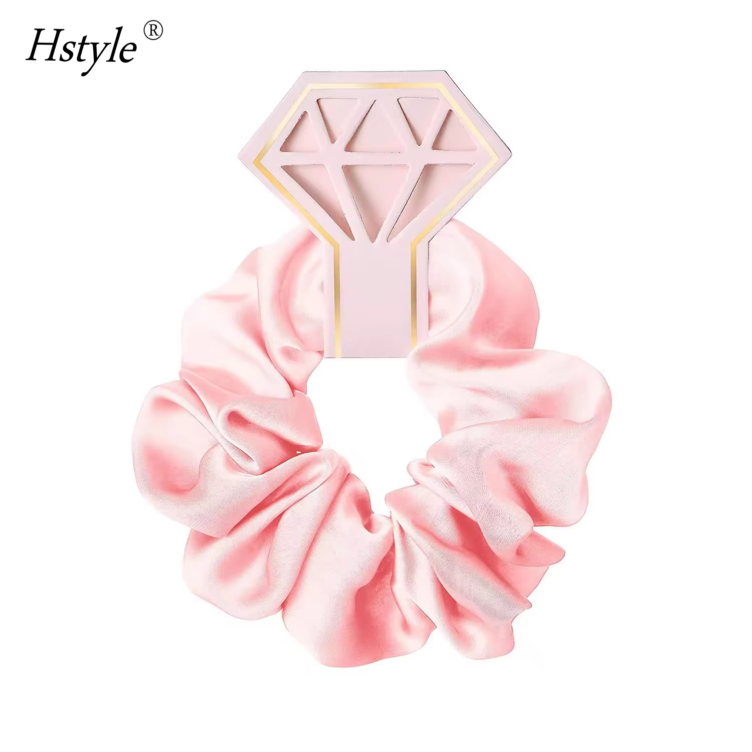 Satin-Haargummis Set, 4-teilig, Rosa 4