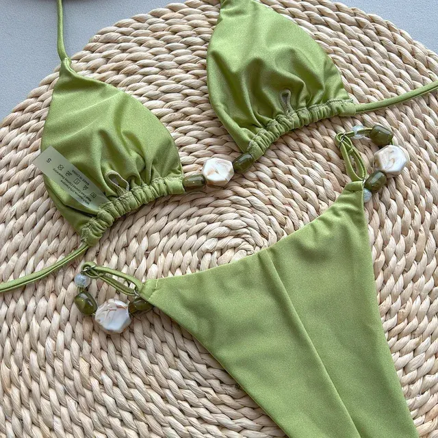 einfarbiger Bikini 4
