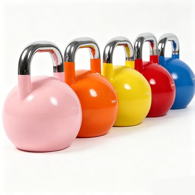 Wettkampf-Kettlebell aus Vollstahl, goldmatt 3