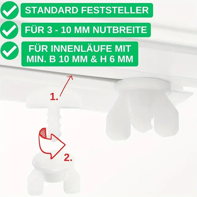 Vorhangschienen-Stopper-Set 4