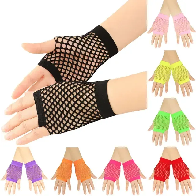 Kurze fingerlose Netzhandschuhe aus Fischernetz 2