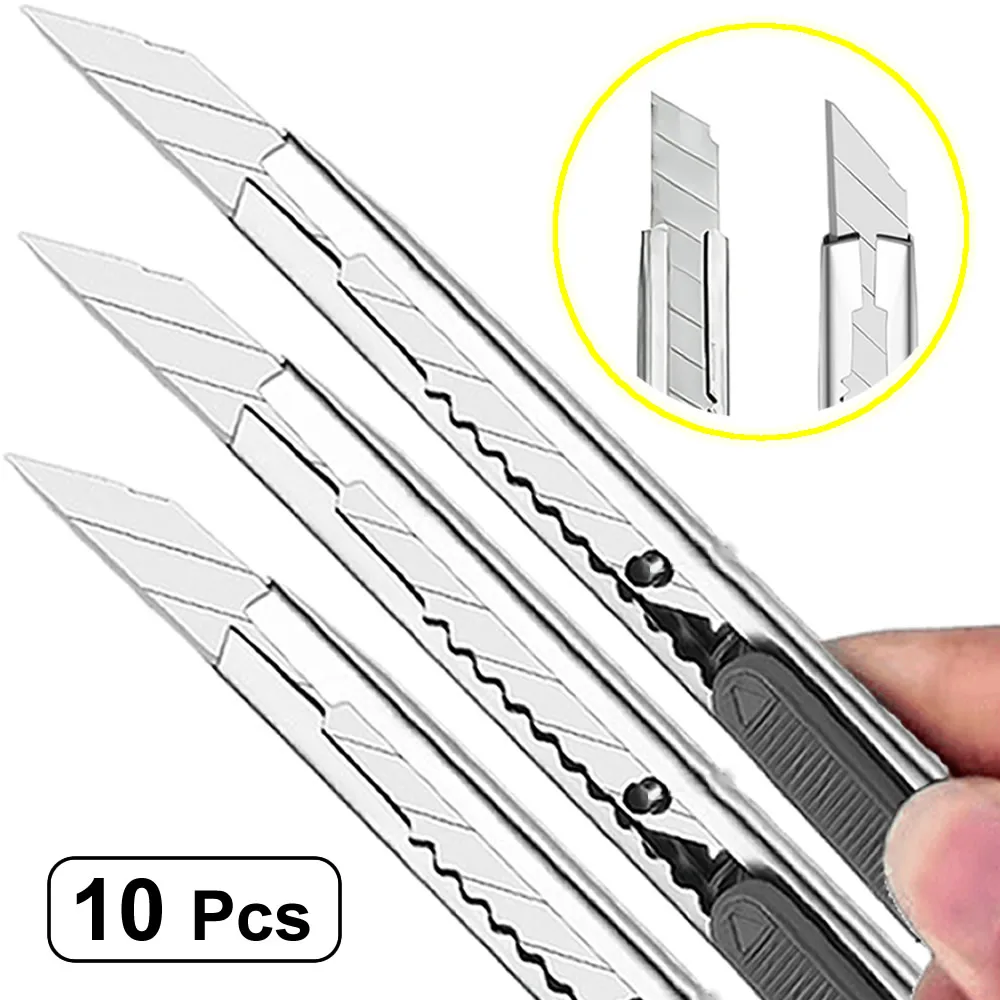 Edelstahl-Cuttermesser-Set mit Ersatzklingen 2