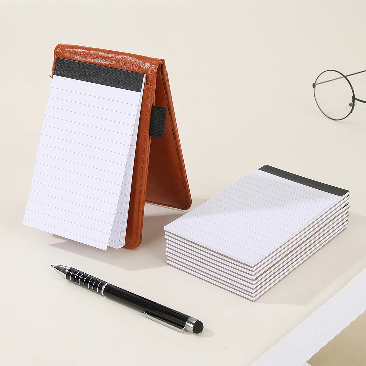 Mini-Notizbuch mit PU-Leder und Stiftschlaufe 2