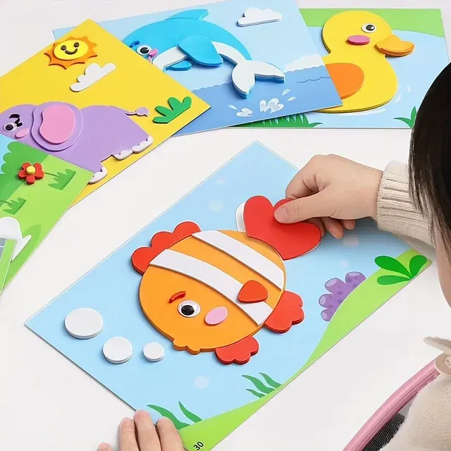 3D-Schaumstoff-Aufkleber für Kinder, 10 Stück 2