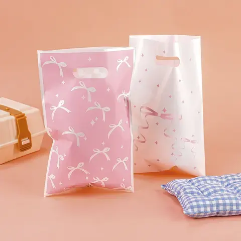 Rosa Schleifen-Geschenktüte