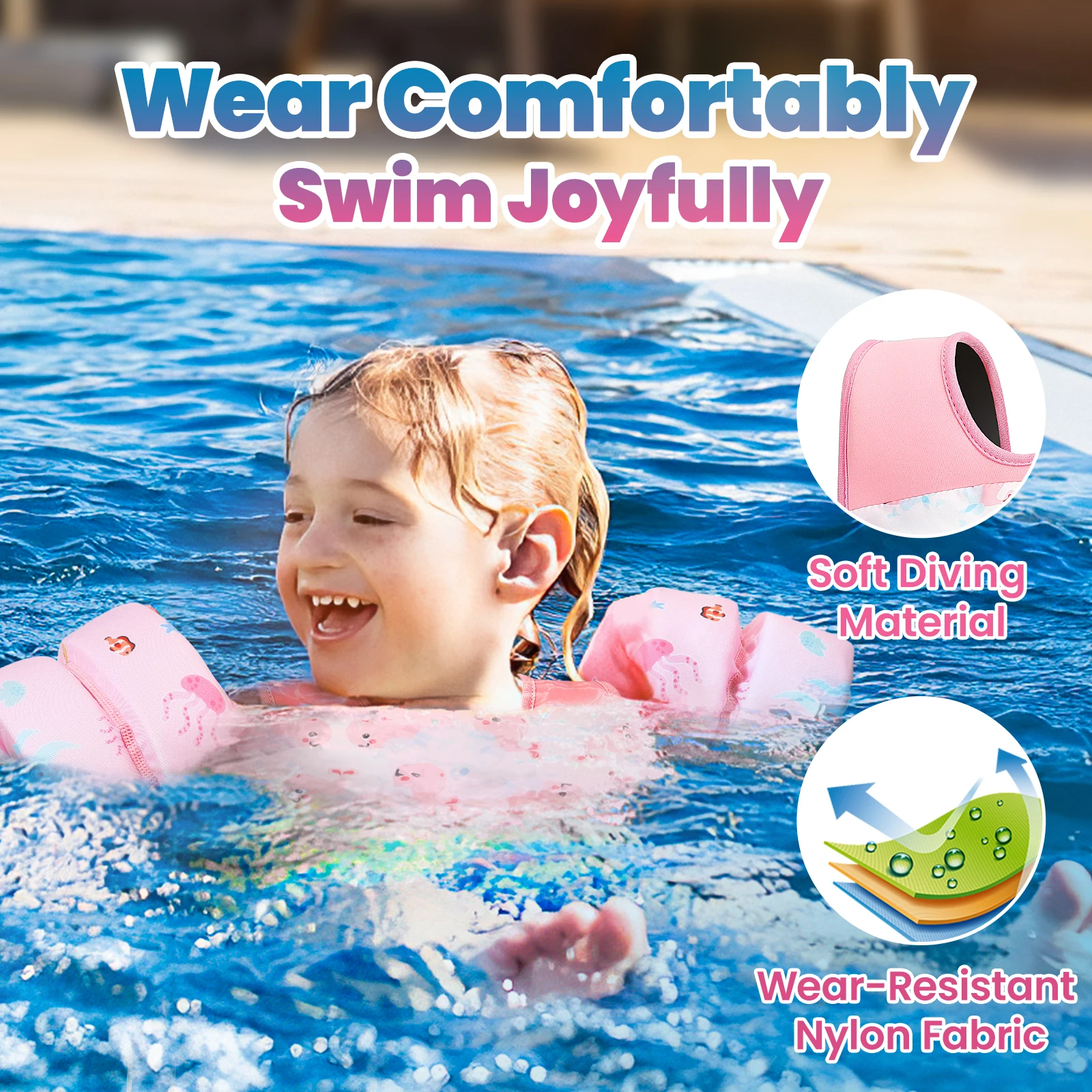 Kinder Schwimmweste mit Armschwimmhilfen 3