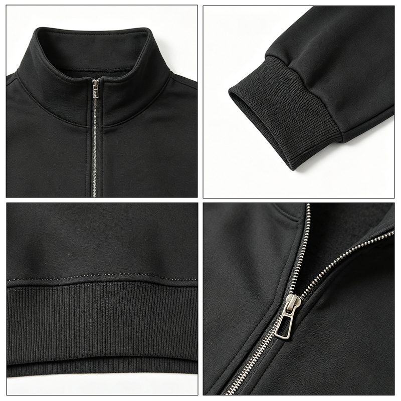 230 GSM Polyester Halbzip-Pullover Herren 2