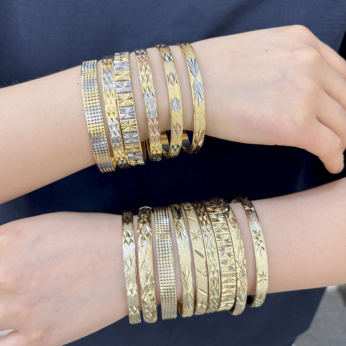 Wasserfestes Charm-Armband aus Messing, vergoldet