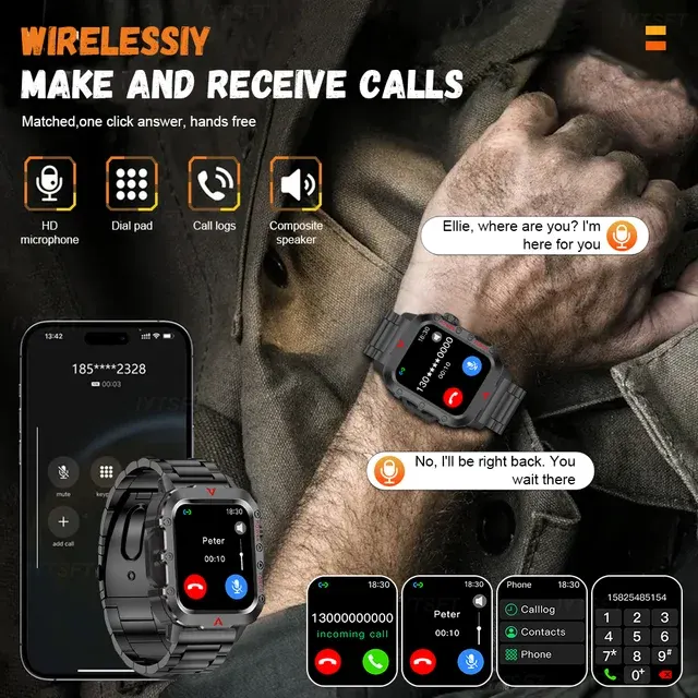 Outdoor Sport-Smartwatch mit LED-Taschenlampe 4