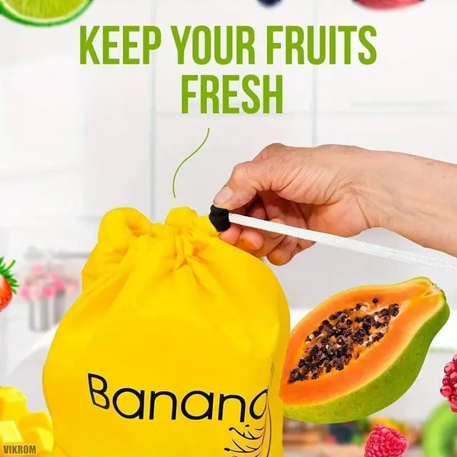 Gelber Bananen-Frischhaltebeutel 5er-Set 3