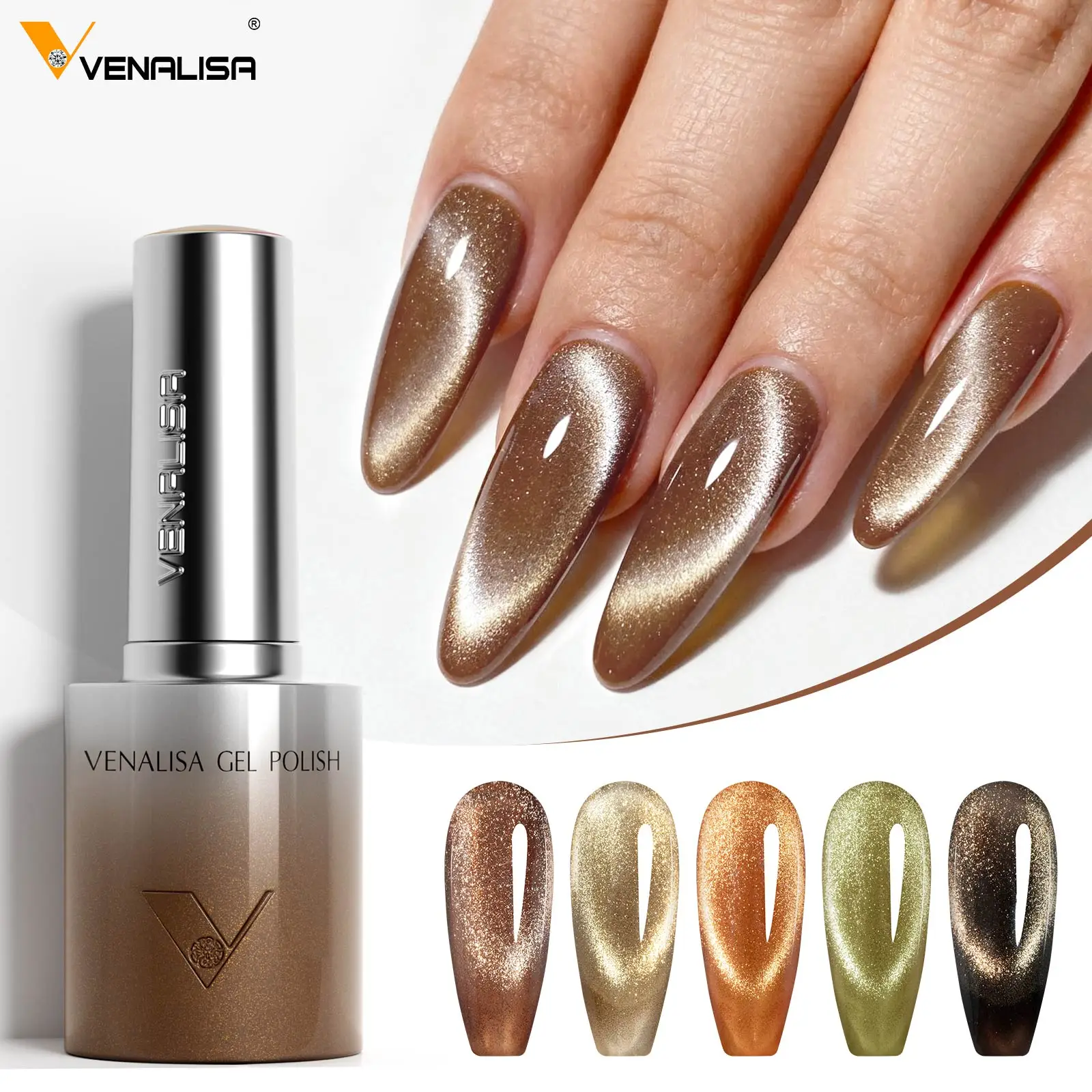 Winter Cat-Eye Gel-Nagellack Kaffeebraun 10 ml