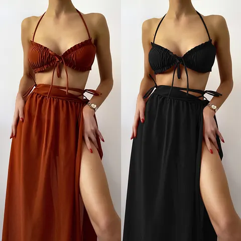Bikini-Set mit Strandrock