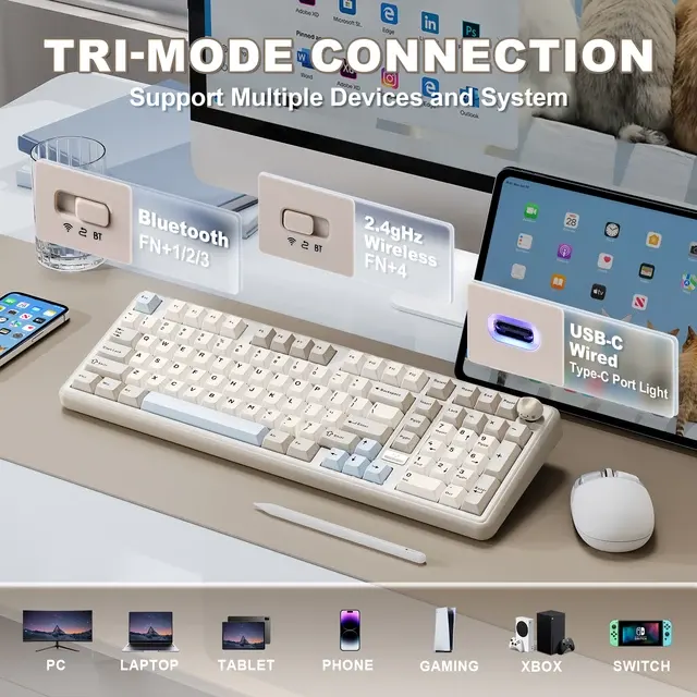 kabellose mechanische Tastatur 3