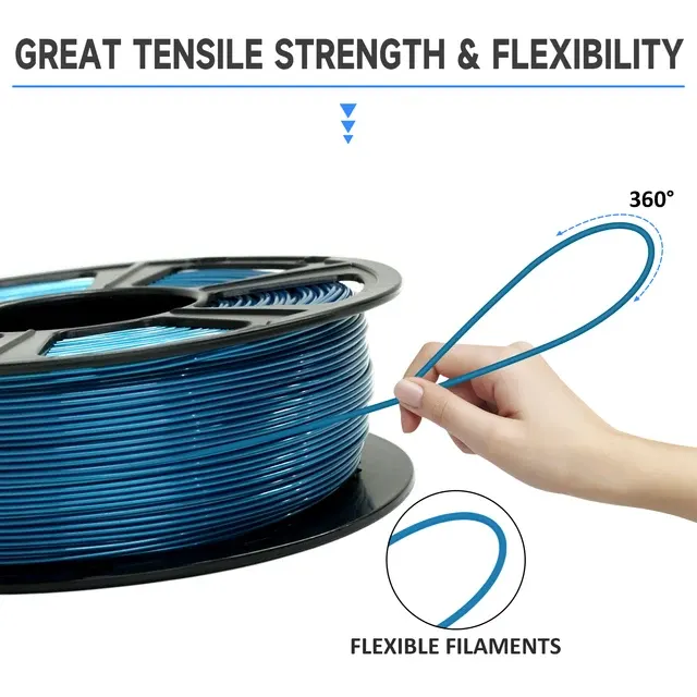 Metallisches PETG-Filament 1,75 mm glänzend 3