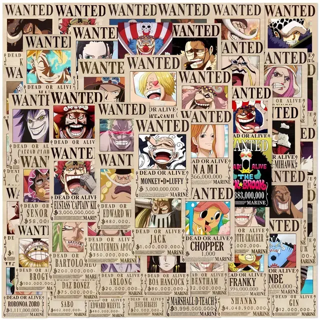 50 Anime Wanted-Poster Graffiti-Sticker 2