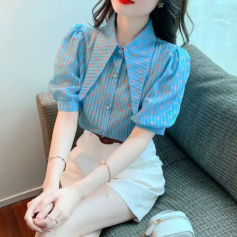 Damen Bluse mit Puffärmeln