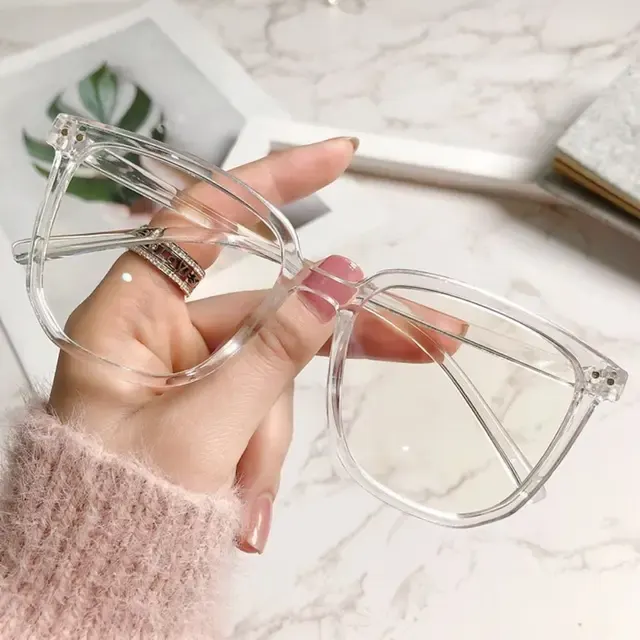 Quadratische Anti-Blaulicht-Brille mit Retro-Rahmen 2
