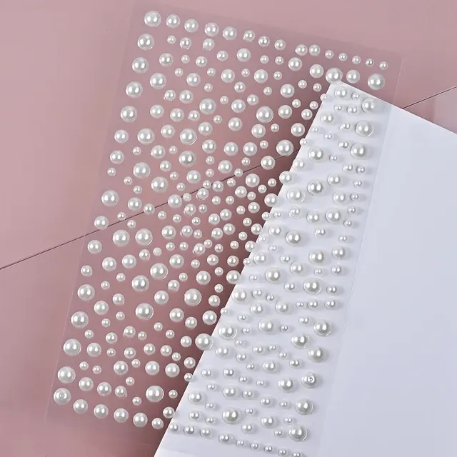 Selbstklebende Runde Perlen-Strass-Steine 3-5 mm 3