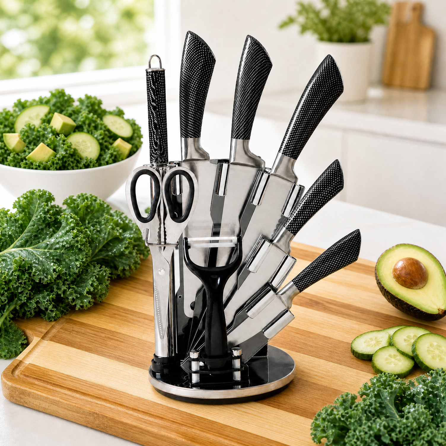 Luxus-Steakmesser-Set aus Edelstahl