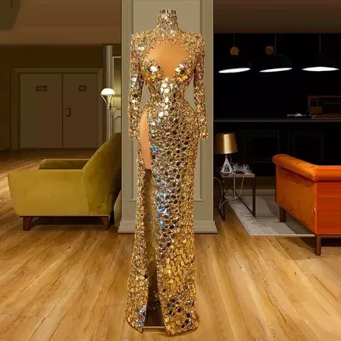 Pailletten-Abendkleid