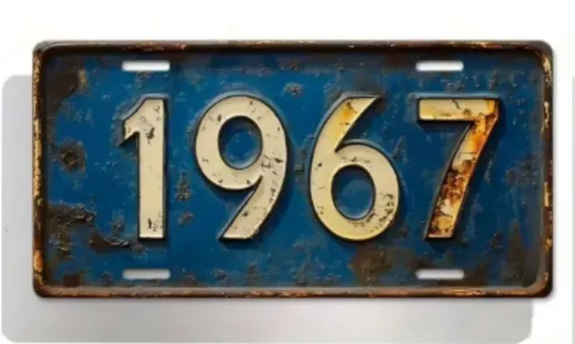 Retro-Metall-Nummernschild 2