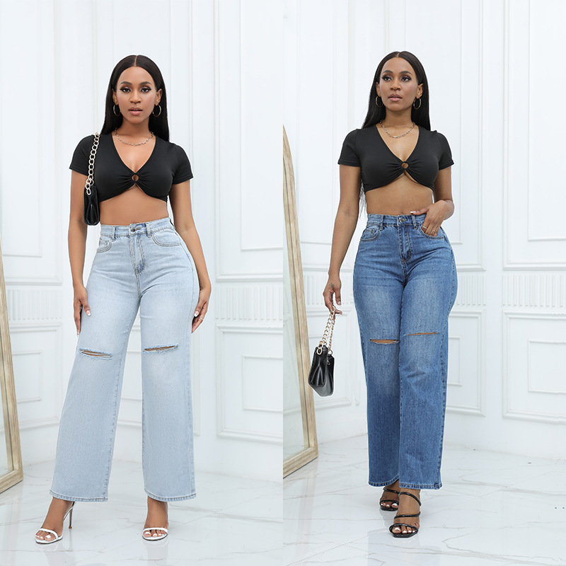 Damen-Jeans Weitbein