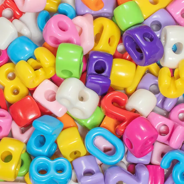 Bunte Acryl-Perlen mit großen Löchern 3