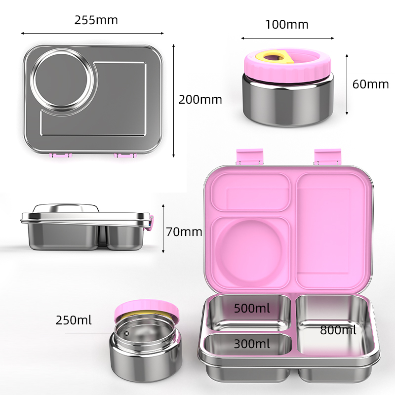 Auslaufsichere Kinder-Bento-Lunchbox mit Isolierbehälter 2