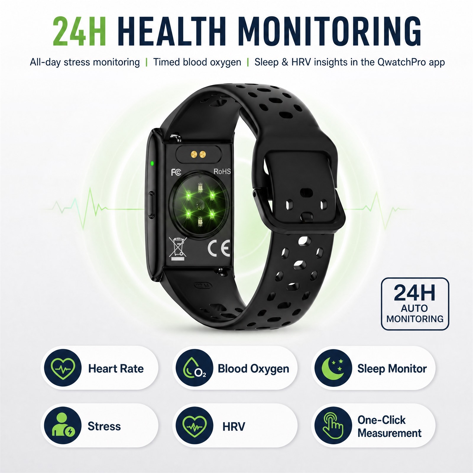 Fitness-Tracker Armband mit Herzfrequenz 2