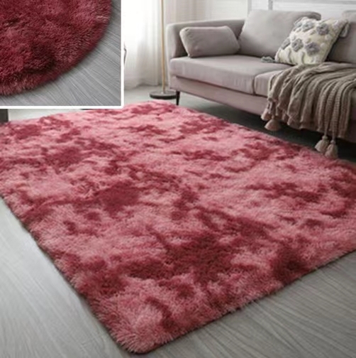 Runder Teppich, Batik-Langflor, Wohnzimmer 3