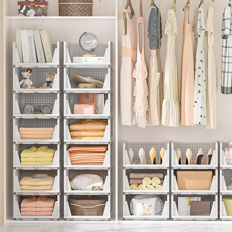 Platzsparender Stapelbox-Organizer für Kleiderschrank 2